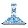 SMEG Dolce&Gabbana komínový odsávač pár KT90DGM biela/modrá + 5 ročná záruka zdarma